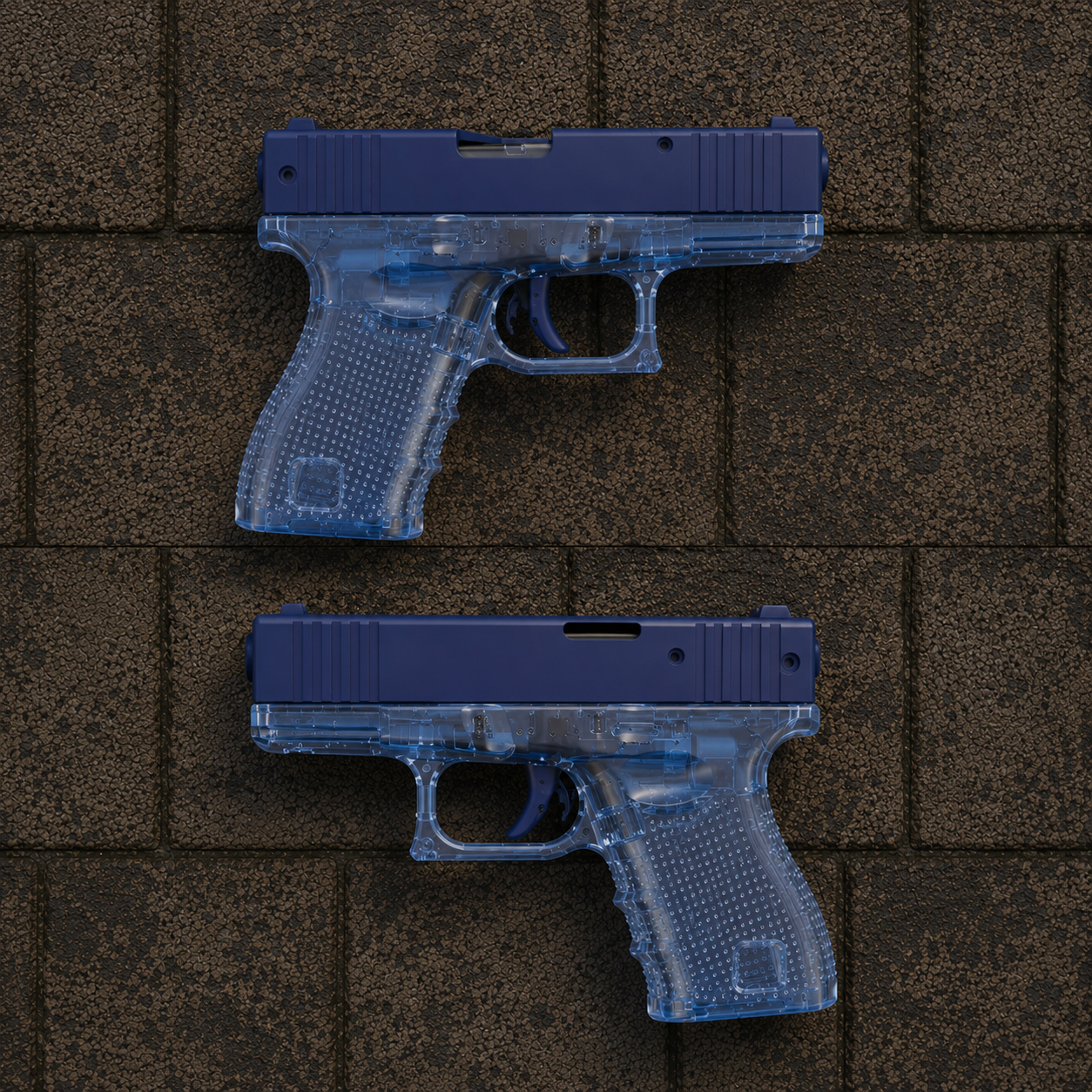 Glock | Şeffaf Mavi Su Tabancası – Otomatik Basınçlı Güçlü Su Atışı