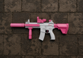 M4 Battle | Pembe Su Tabancası – Otomatik Basınçlı Güçlü Su Atışı