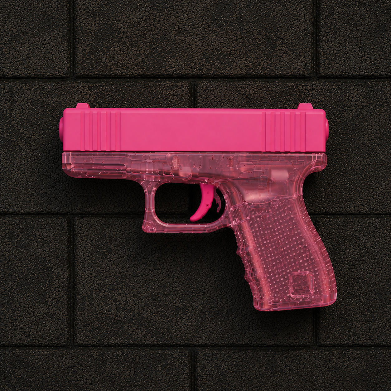 Glock | Şeffaf Pembe Su Tabancası – Otomatik Basınçlı Güçlü Su Atışı