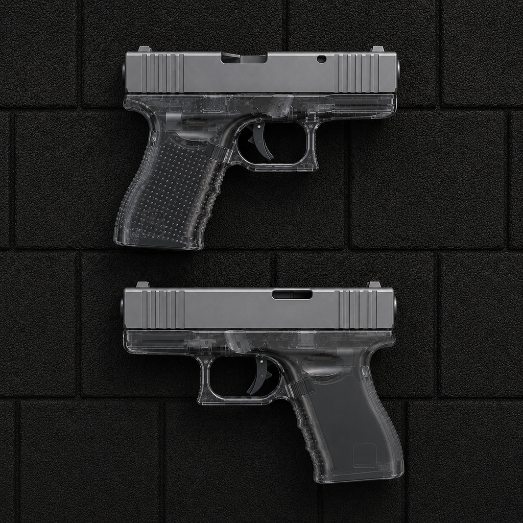 Glock | Şeffaf Gri Su Tabancası – Otomatik Basınçlı Güçlü Su Atışı