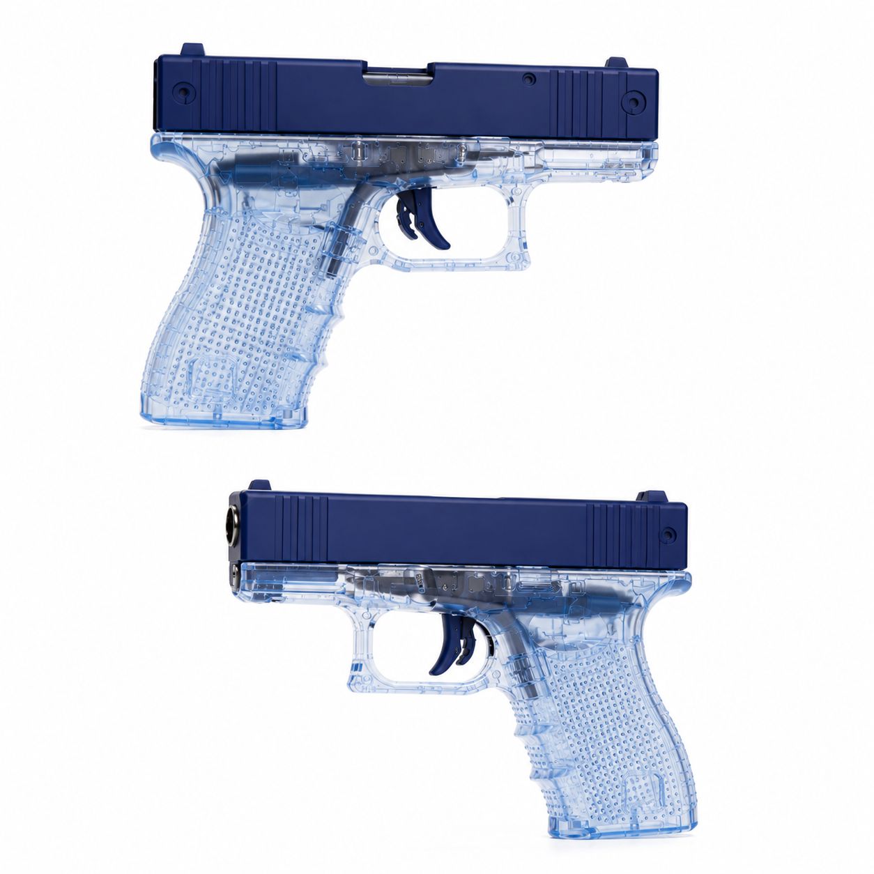 Glock | Şeffaf Mavi Su Tabancası – Otomatik Basınçlı Güçlü Su Atışı